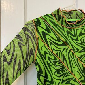 JADED London Psychedelic long-sleeve dress